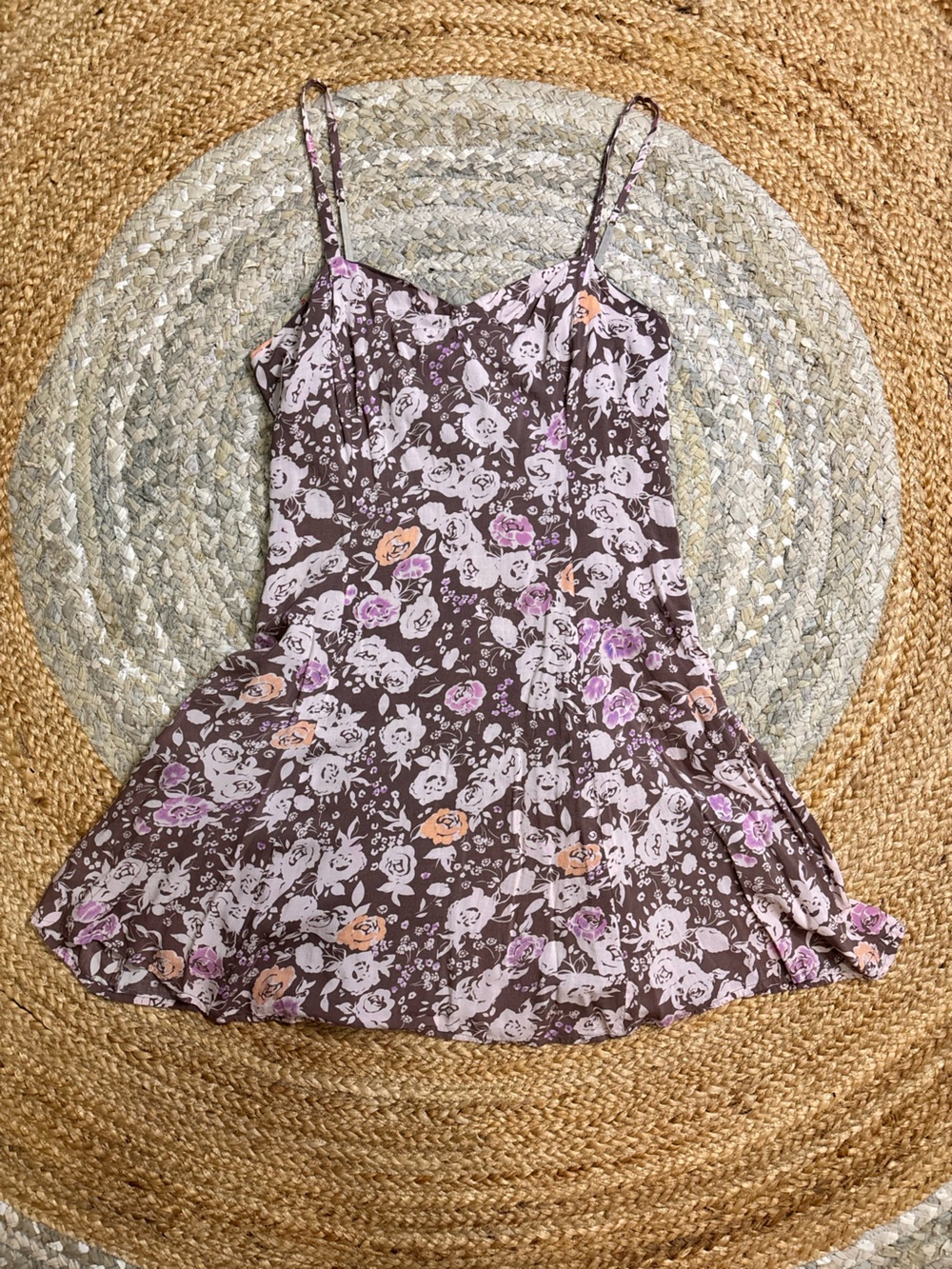 Free People Dusty Mauve Boho Mini Dress - Picture 1 of 5